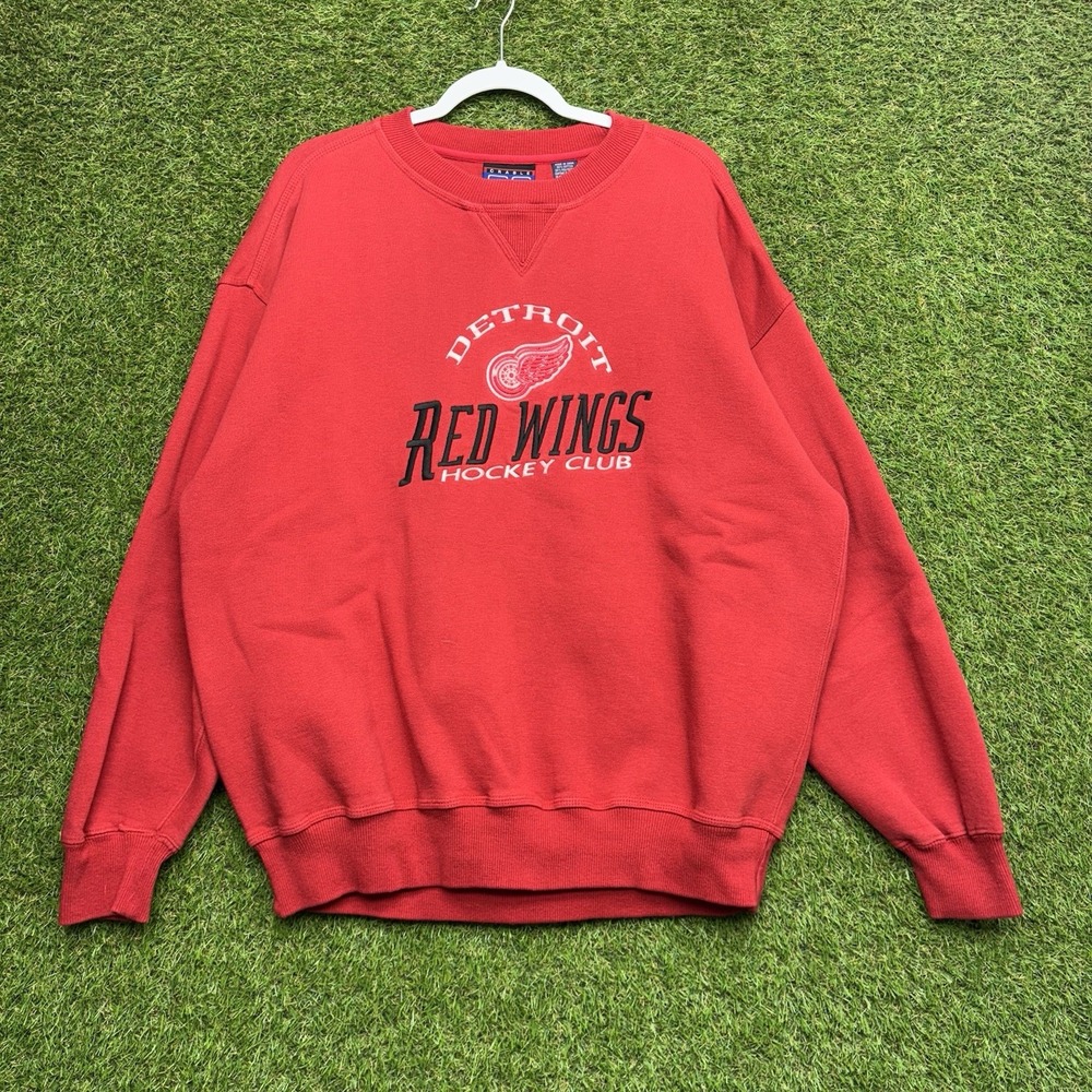 Detroit Red Wings Sweatshirt Mens XL Crewneck Redwings Hockey Club Y2K 2000s 90s